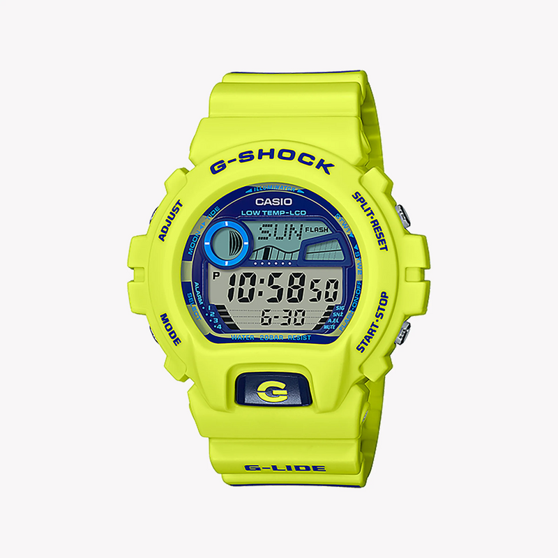 Casio G-Shock Glx-6900ss-9dr Sporty Splash - Rugged Yellow Unisex Watch With Tide Graph & 200m Water Resistance by i-watch