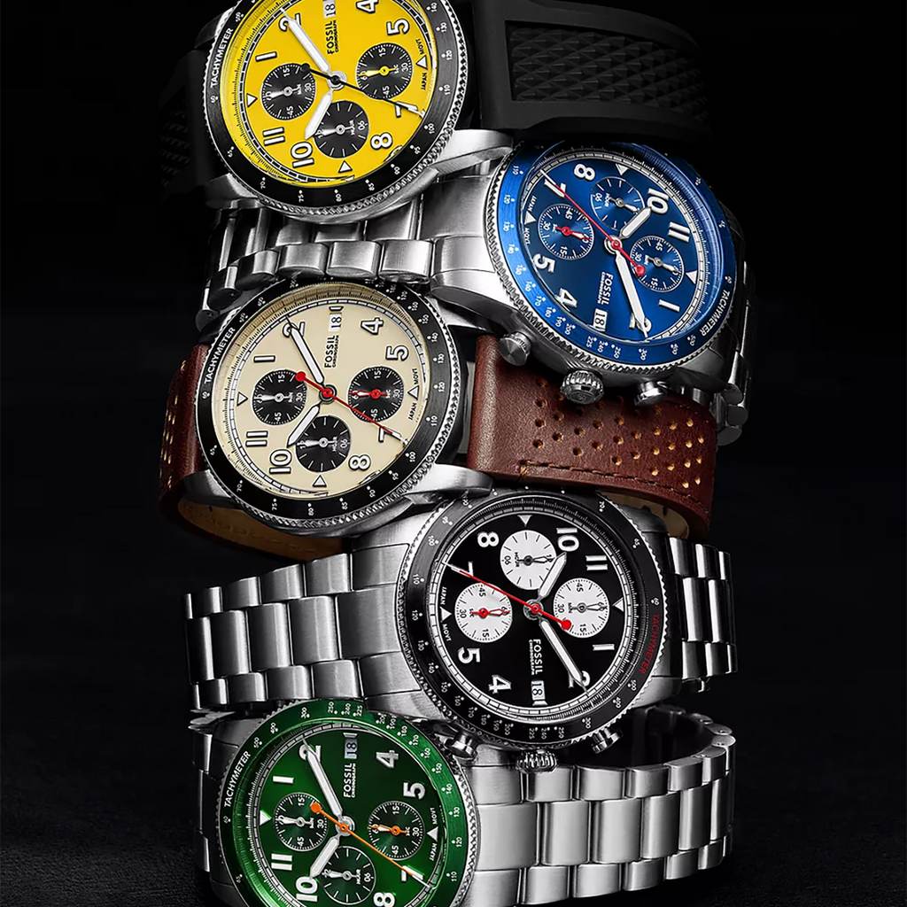 FOSSIL FS6047 MODERN ELEGANCE - SLEEK MEN'S CHRONOGRAPH WATCH with Blue Dial and Stainless Steel Band-i-Watch-5