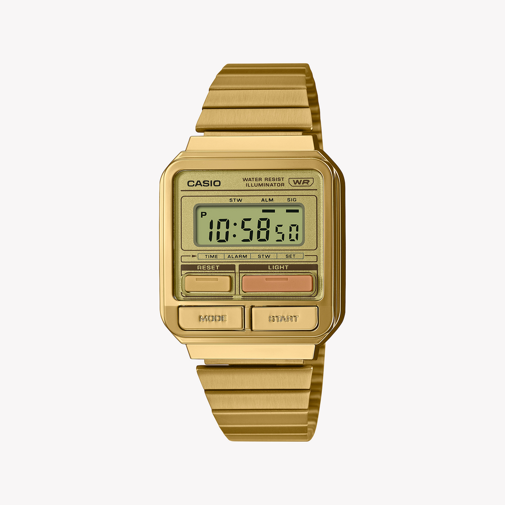 CASIO A120WEG-9ADF GOLD DIGITAL TIMEPIECE - SPORTY ELEGANCE FOR EVERY ADVENTURE