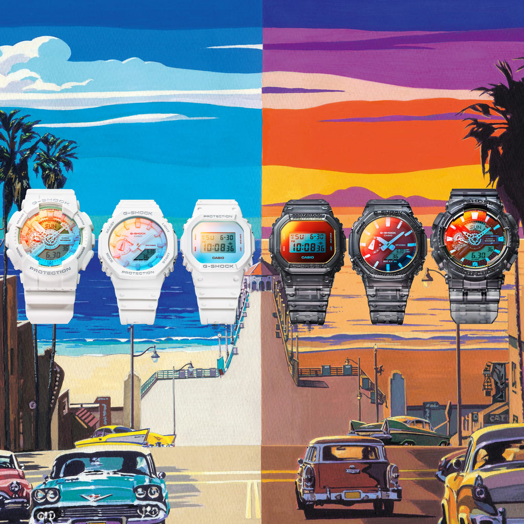 CASIO G-SHOCK GA-2100TL-7AER OAK DYNAMIC – ABENTEUERBEREITIGE SPORTUHR FÜR HERREN mit weißem Harzband und blauem Zifferblatt