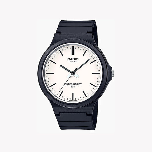 Casio MW-240-7EV Analoge schwarze Unisex-Uhr