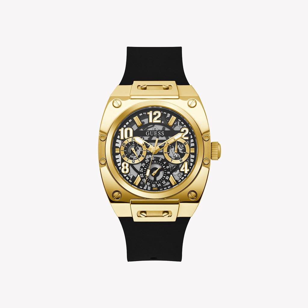 GUESS GW0569G2 - BOLD ELEGANCE MEN'S WATCH WITH GOLD STAINLESS STEEL & BLACK DIAL
