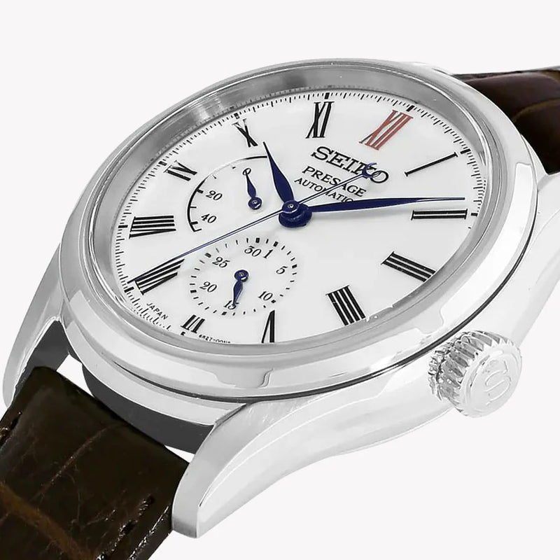 Seiko Men's Stainless Steel Watch, Brown Leather Band | Spb093j1 by i-watch