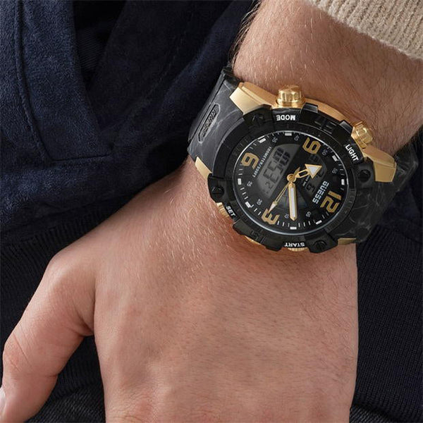 Guess Men's Gold Watch, Black Dial | Gw0421g2 by i-watch