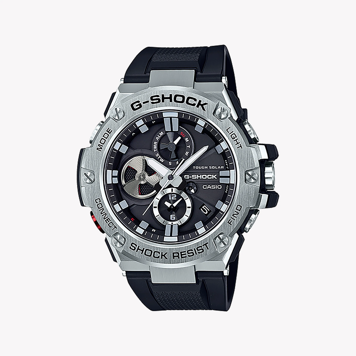 Casio G-Shock Gst-B100-1adr - Unyielding Style For The Modern Explorer Men's Watch With Silver Stainless Steel Case And Bold Black Resin Band by i-watch