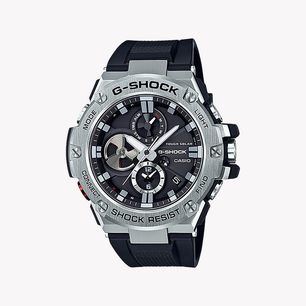 Casio G-Shock Gst-B100-1adr - Unyielding Style For The Modern Explorer Men's Watch With Silver Stainless Steel Case And Bold Black Resin Band by i-watch