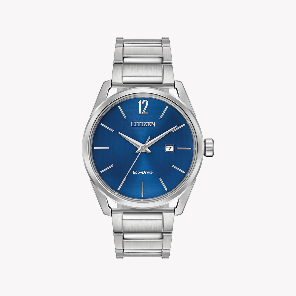 CITIZEN Eco-Drive BM7411-83L - MODERN MAN'S STYLISH TIMEPIECE with BLUE DIAL & SILVER BRACELET-i-Watch-4