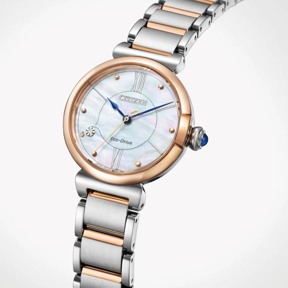 Citizen Em1074-82d - Radiant Rose Gold & Multicolor Dial Women's Watch by i-watch