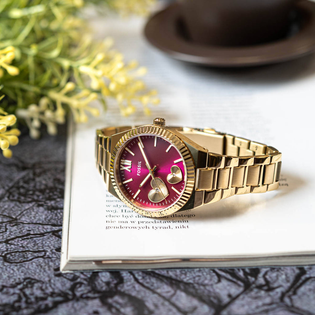 FOSSIL ES5325 ELEGANT GLAMOUR - RADIANT GOLD & PINK DIAL TIMEPIECE FOR MODERN WOMEN-i-Watch-5