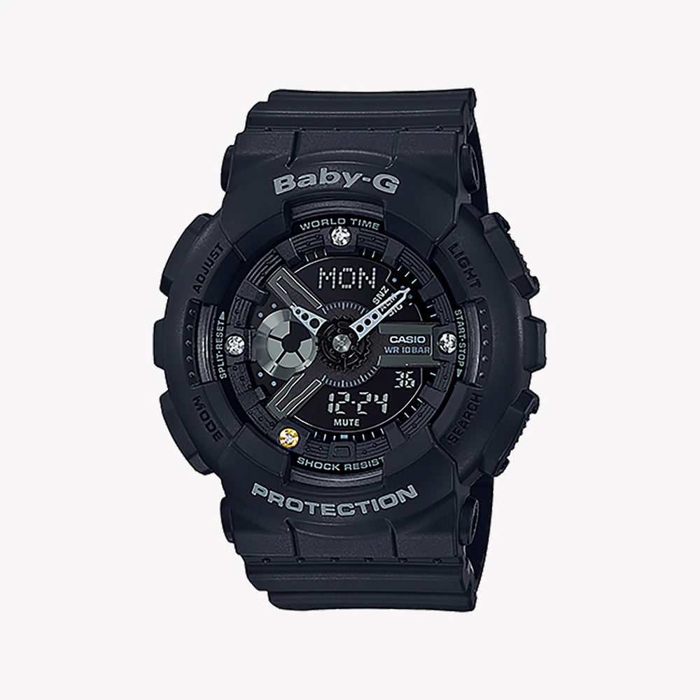 Ba-135dd-1adr Baby-G - Stylishly Tough Sporty Women's Watch With Black Resin Band & Digital Dial by i-watch