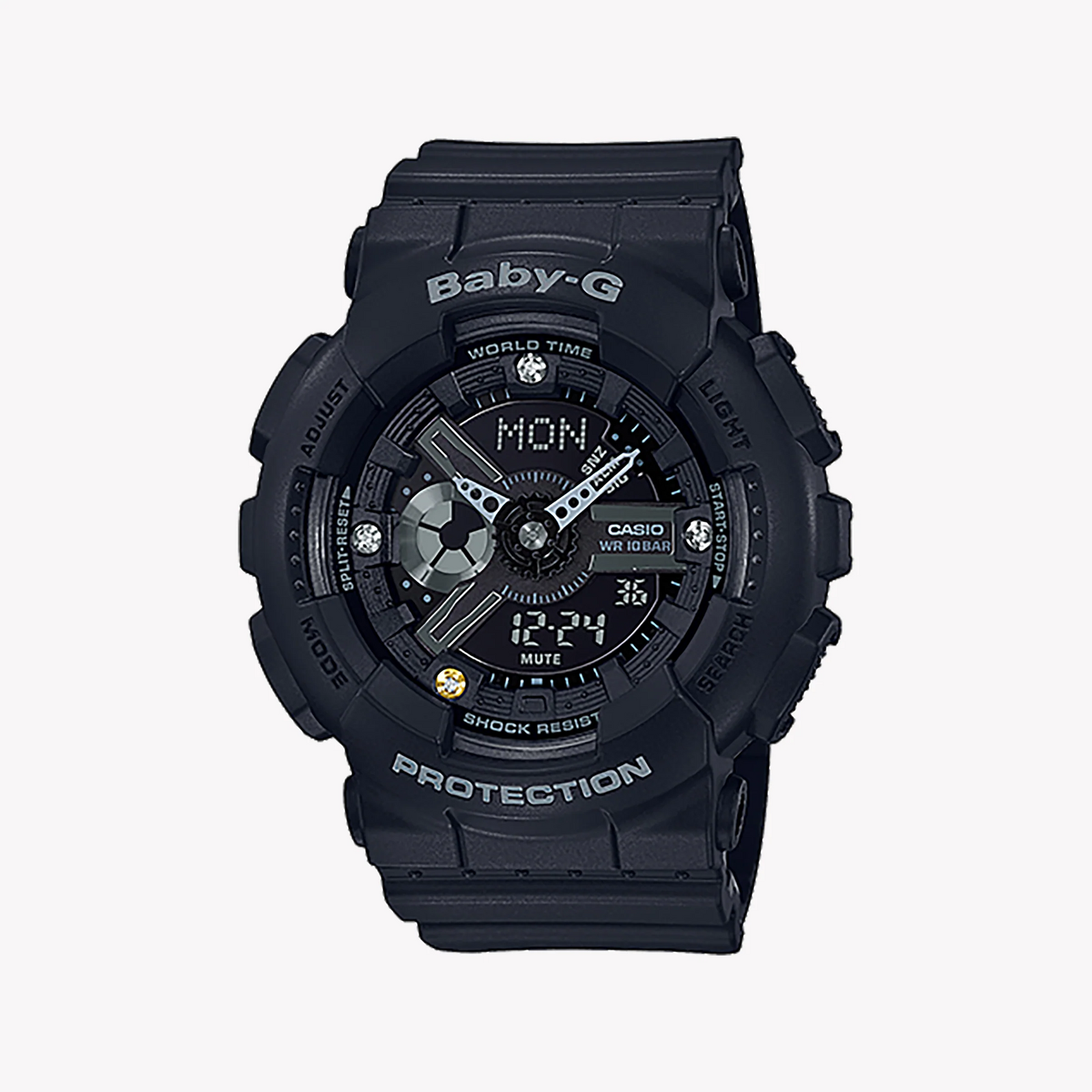 Ba-135dd-1adr Baby-G - Stylishly Tough Sporty Women's Watch With Black Resin Band & Digital Dial by i-watch