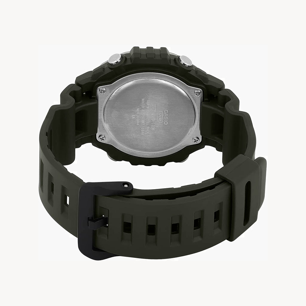 CASIO MWD-110H-3AVDF - ADVENTURE-READY MEN'S WATCH IN VIBRANT GREEN RESIN, DIGITAL DIAL & 100M WATER RESISTANCE-i-Watch-3