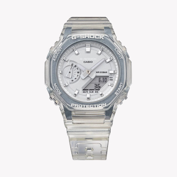 Casio G-Shock Gma-S2100sk-7adr - Adventure Awaits! Unisex Watch With Silver Resin Case & White Band by i-watch