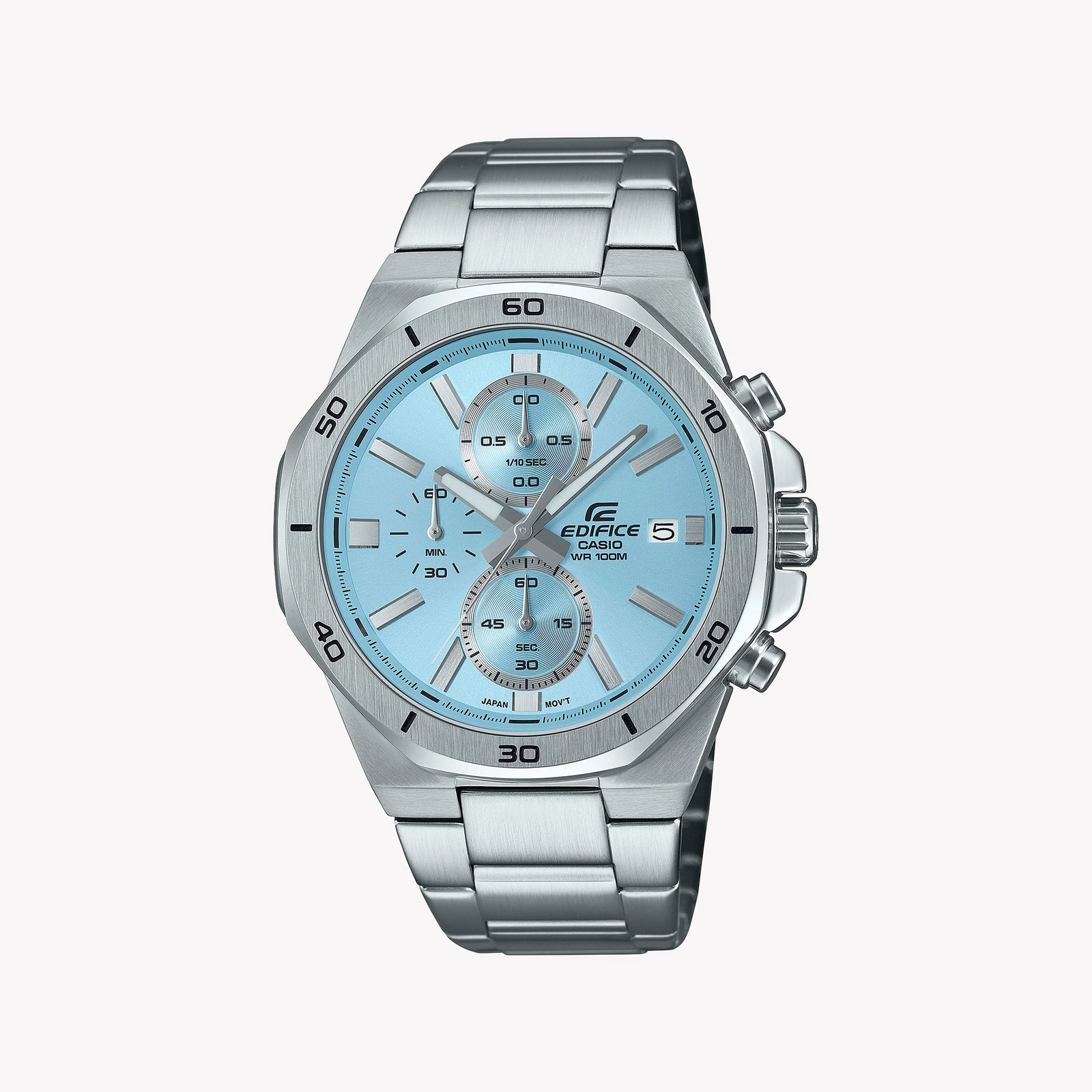 Casio Men's Silver Stainless Steel Watch, Blue Dial | Efv-640d-2bvuef by i-watch