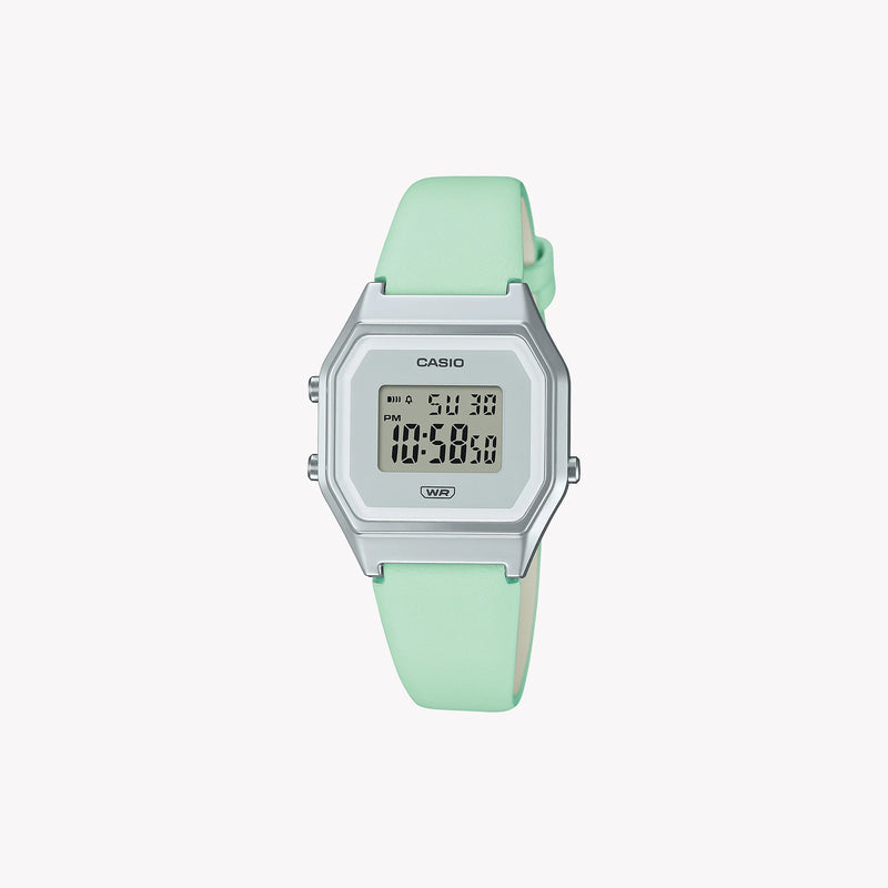 Casio Women's Silver Leather Watch, Splash-Proof | La680wel-3ef by i-watch