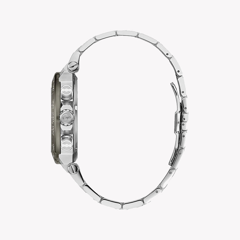 Guess Men's Silver Stainless Steel Watch, Grey Dial | Y37011g5mf by i-watch