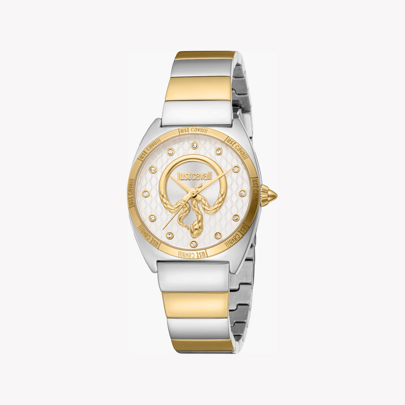 Just Cavalli Women's Two-Tone Watch, Silver Dial | Jc1l329m0075 by i-watch