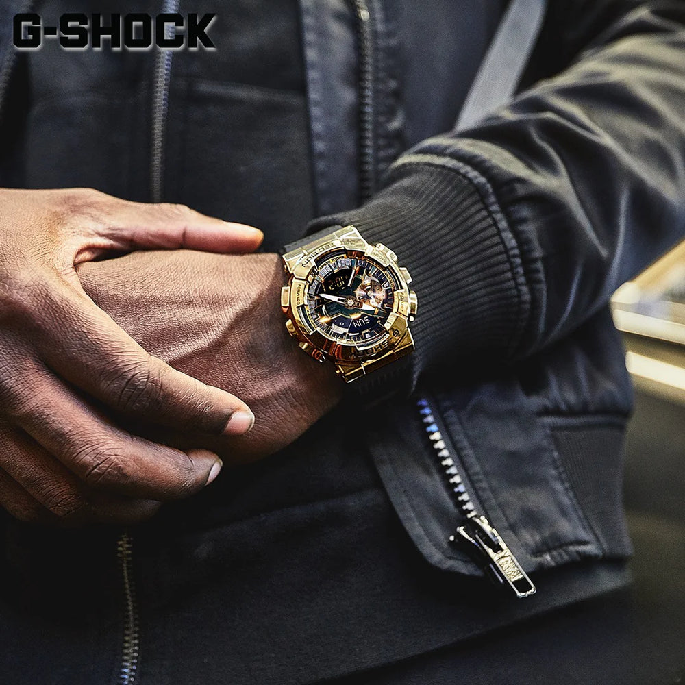 G-Shock Men's Gold & Black Watch, Resin Band | Gm-110g-1a9dr by i-watch