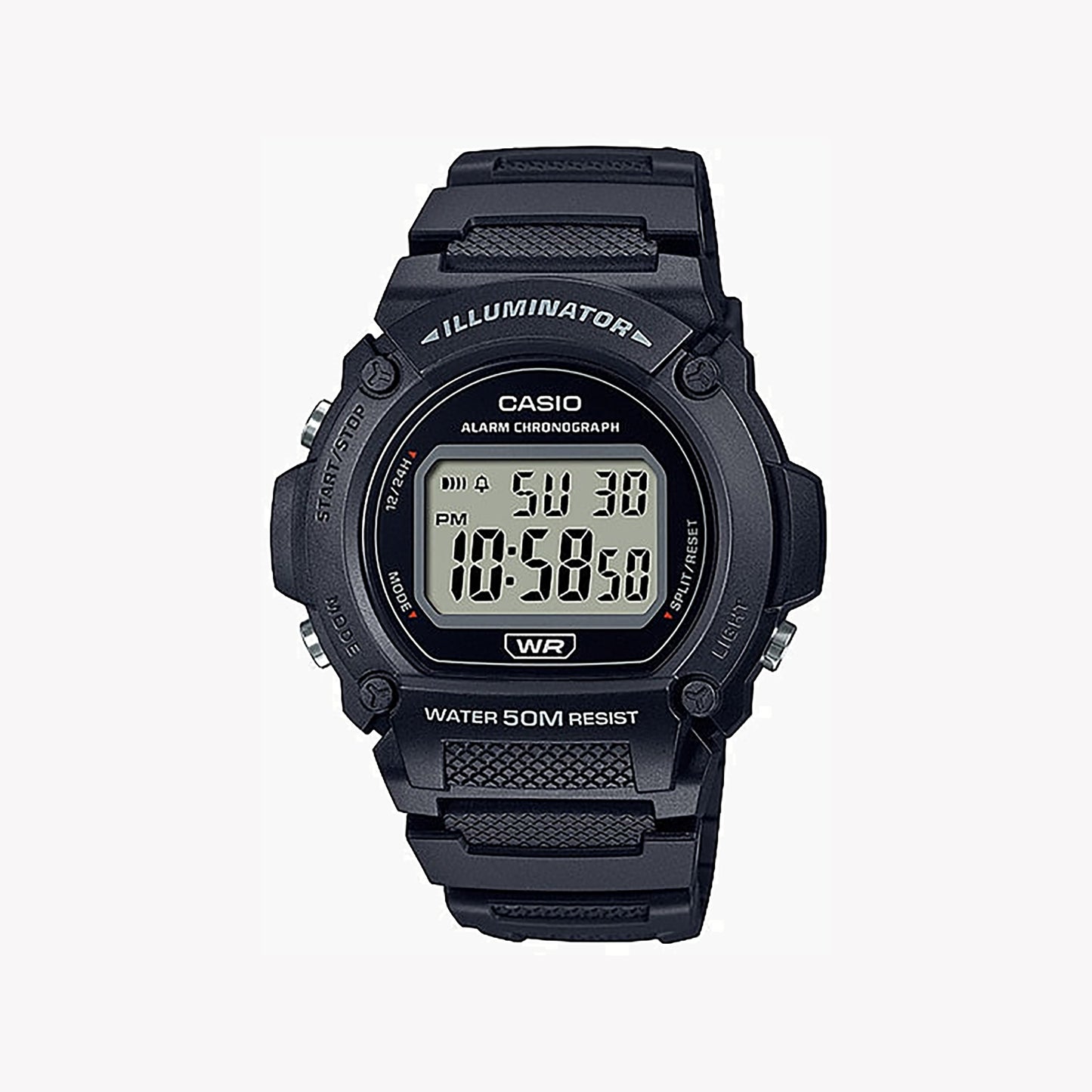 Casio W-219H-1AV Digitale schwarze Herrenuhr