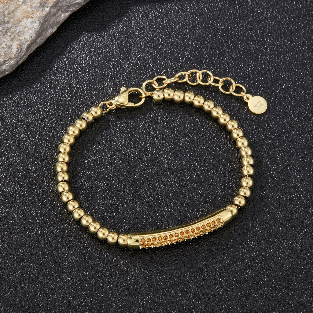 Zink Women's Gold Stainless Steel Bracelet | Zfbr003g