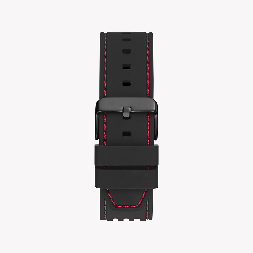 Guess Men's Red Silicone Watch, Black Band | Gw0499g4 by i-watch