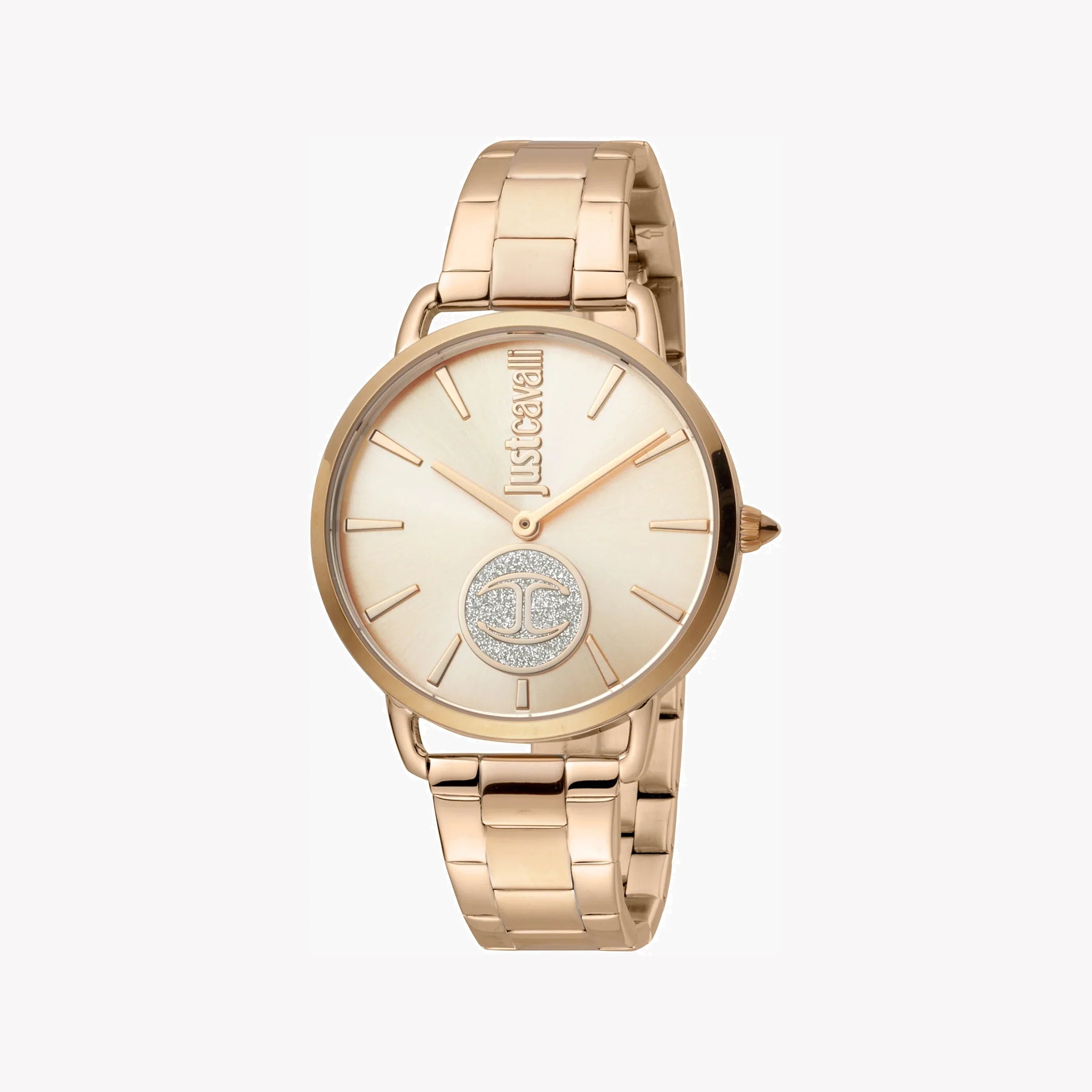 JUST CAVALLI Women's Watch with Rose Gold Stainless Steel Case and Rose Gold Stainless Steel Band