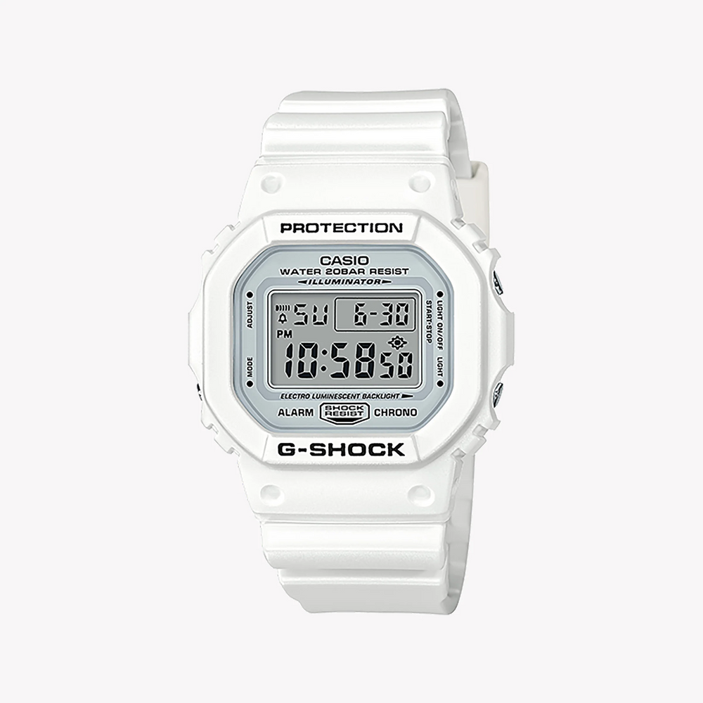 G-Shock Men's White Resin Watch, Digital Display | Dw-5600mw-7dr by i-watch