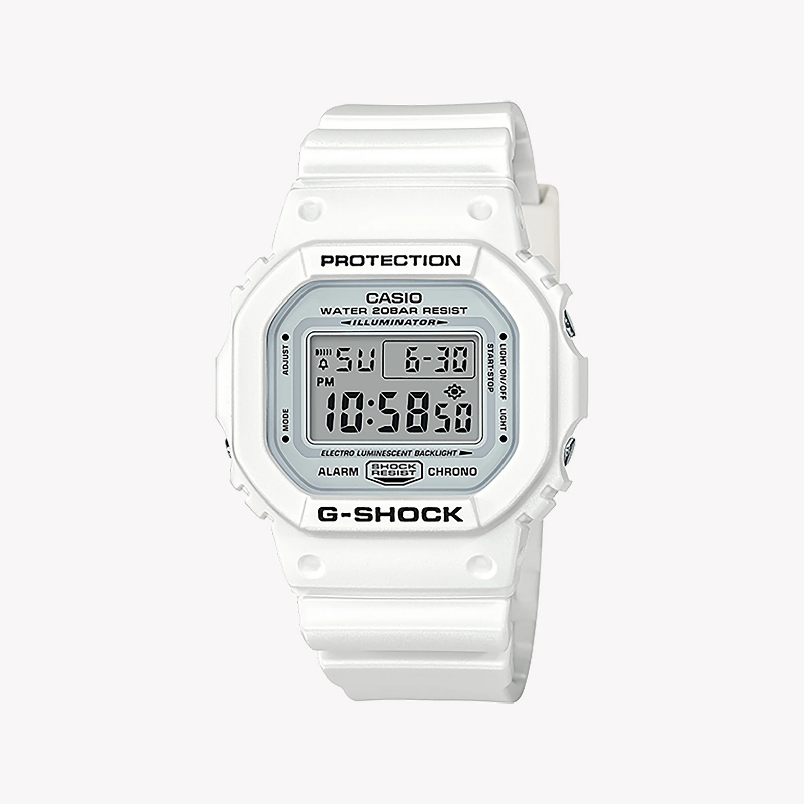 G-Shock Men's White Resin Watch, Digital Display | Dw-5600mw-7dr by i-watch