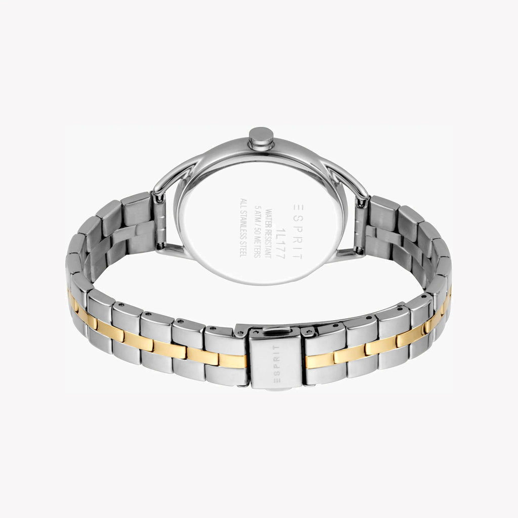 ESPRIT Women's Watch with Silver Stainless Steel Case and Silver & Gold Stainless Steel Band-i-Watch-4