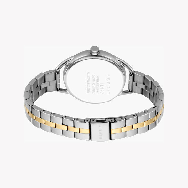 Esprit Women's Silver & Gold Stainless Steel Watch, Silver Dial | Es1l123m0025 by i-watch