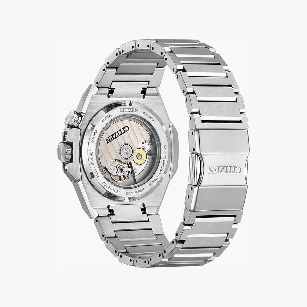 CITIZEN NB6060-58L - ELEGANT EXPLORER MEN'S WATCH with Blue Dial & Stainless Steel Band-i-Watch-3