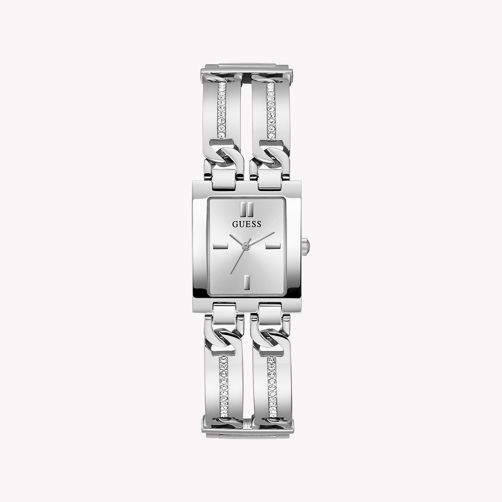 GUESS GW0668L1 RADIANT SILVER - ELEGANT WOMEN'S TIMEPIECE WITH RECYCLED STEEL BAND