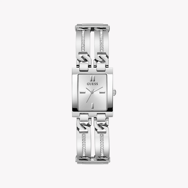 Guess Women's Silver Recycled Steel Watch, Silver Dial | Gw0668l1 by i-watch