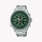 CASIO EDIFICE EF-527D-3AVUEF - STYLISH PERFORMANCE MEN'S WATCH WITH GREEN DIAL & STAINLESS STEEL BAND