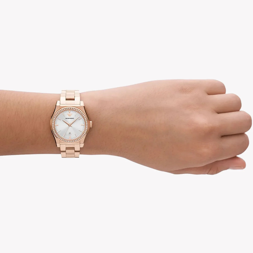 Emporio Armani Women's Rose Gold Stainless Steel Watch | Ar11558 by i-watch