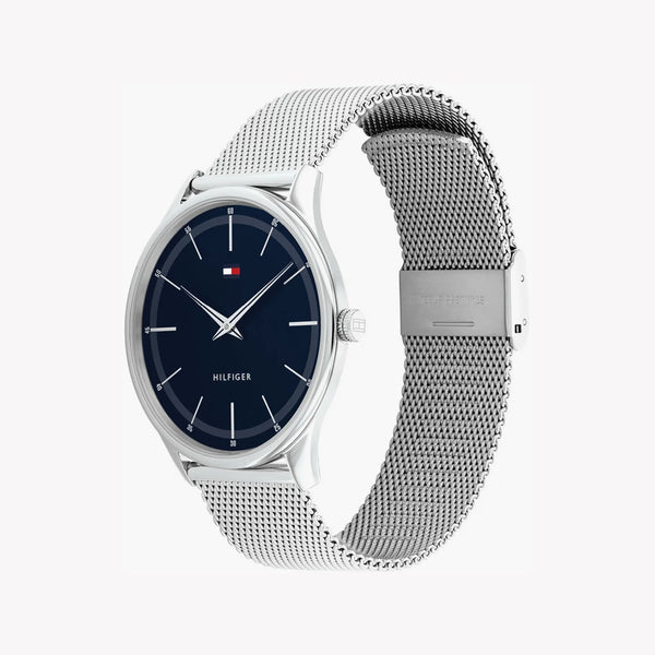 Tommy Hilfiger Men's Silver Watch, Blue Dial | 1680672 by i-watch