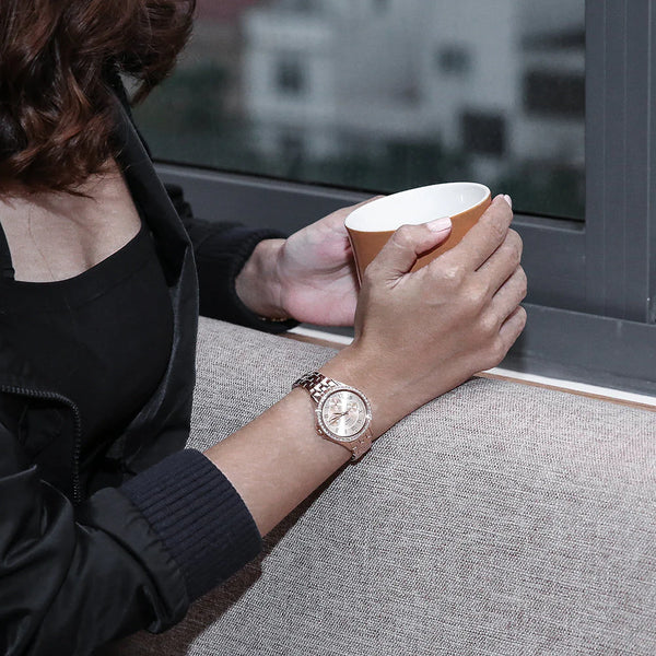 Casio She-3062pg-9audf Elegance Redefined - Rose Gold Glamour Women's Watch With Sparkling Accents by i-watch