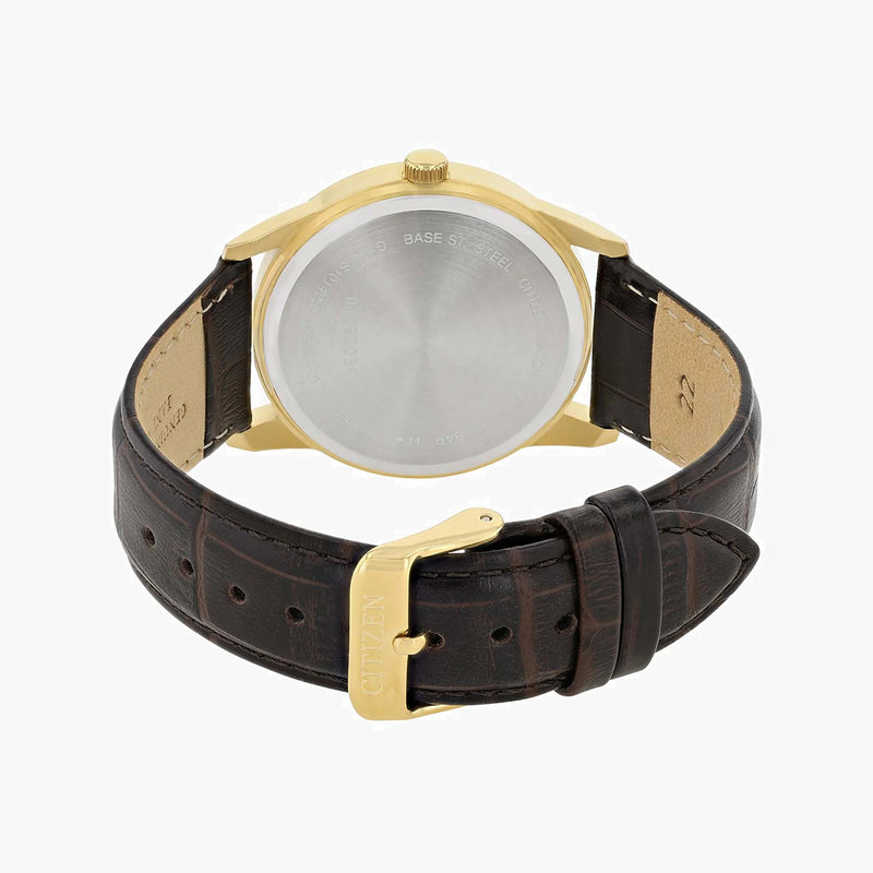 Citizen Bi5002-14a Classic Elegance - Mens Light Gold Timepiece With Beige Dial & Brown Leather Band by i-watch
