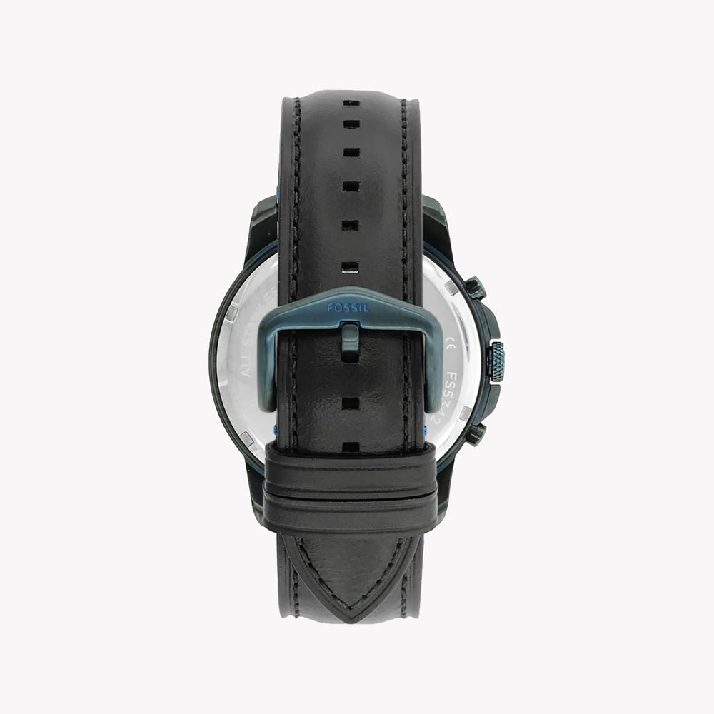 Fossil Men's Blue Stainless Steel Watch, Black Dial | Fs5342 by i-watch