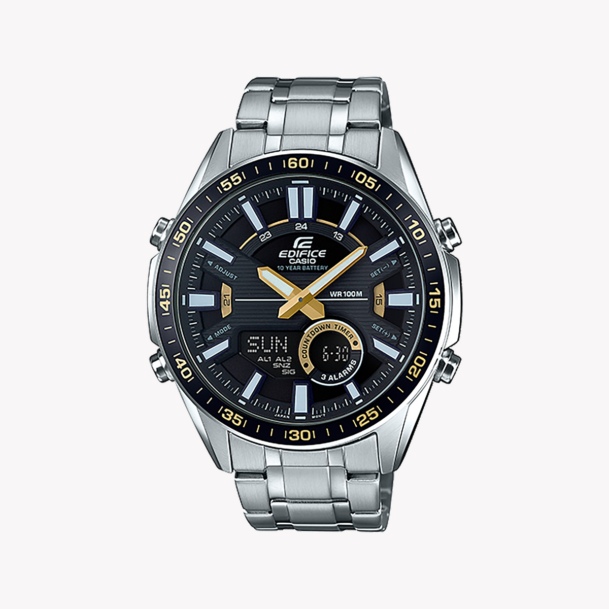 CASIO EDIFICE EFV-C100D-1BVDF - BOLD SPORTY ELEGANCE MEN'S WATCH in Sleek Silver with Black Dial