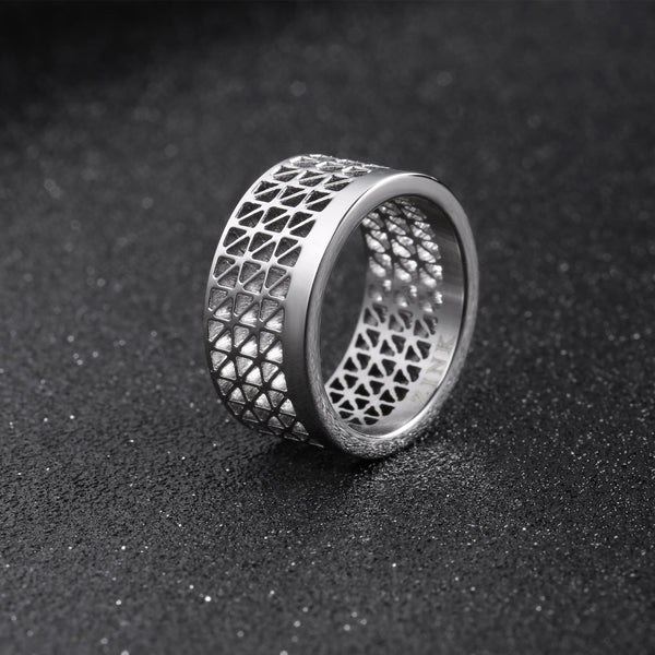 Zink Men's Silver Stainless Steel Ring | Zjrg020sps