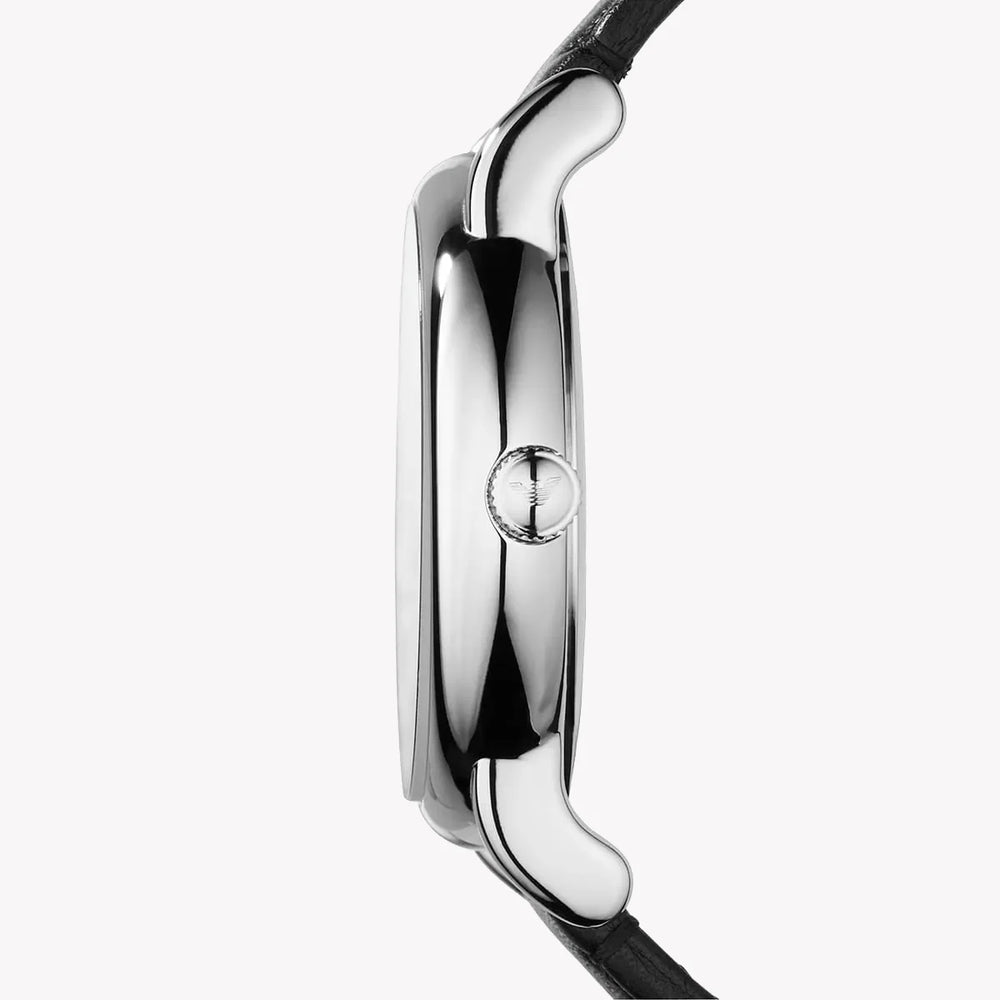 Emporio Armani Men's Silver Watch, Black Dial | Ar1692 by i-watch