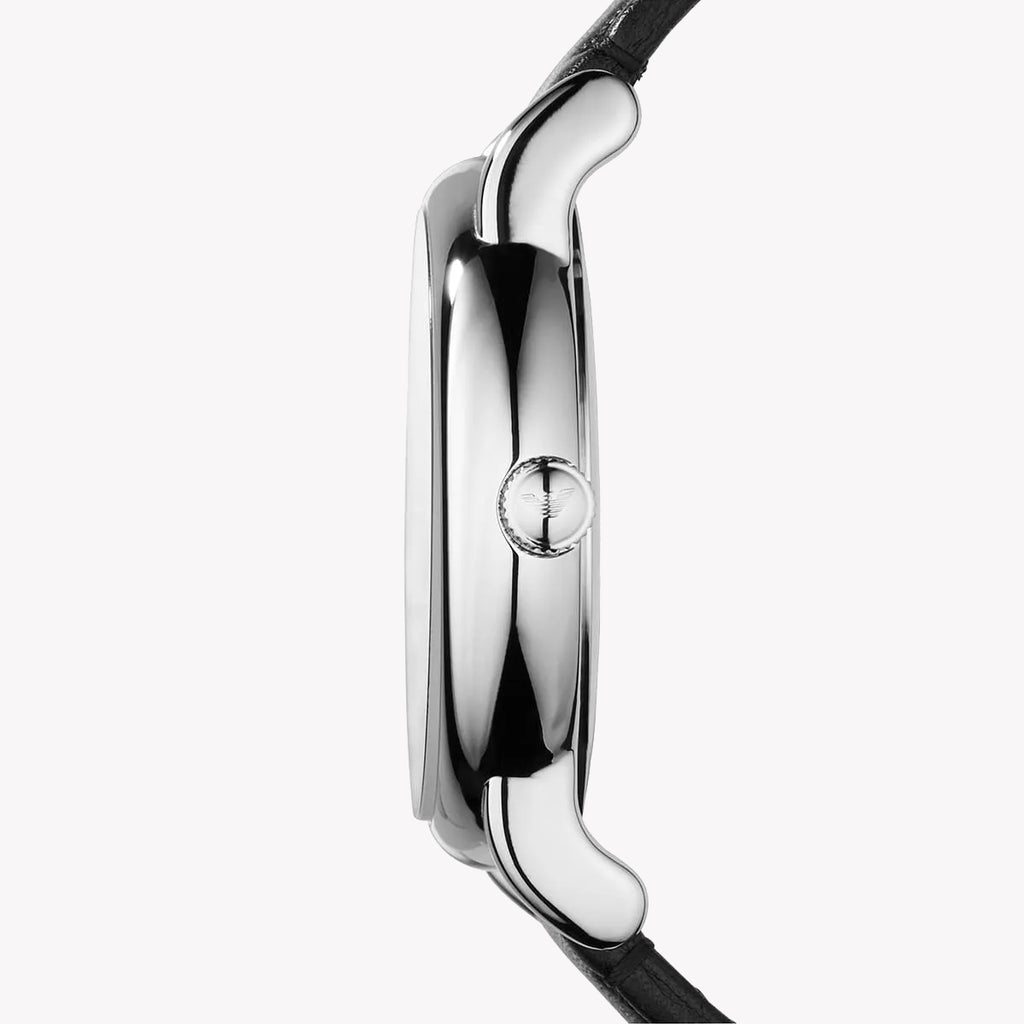 EMPORIO ARMANI AR1692 - TIMELESS ELEGANCE FOR THE MODERN MAN - BLACK DIAL & LEATHER STRAP-i-Watch-2