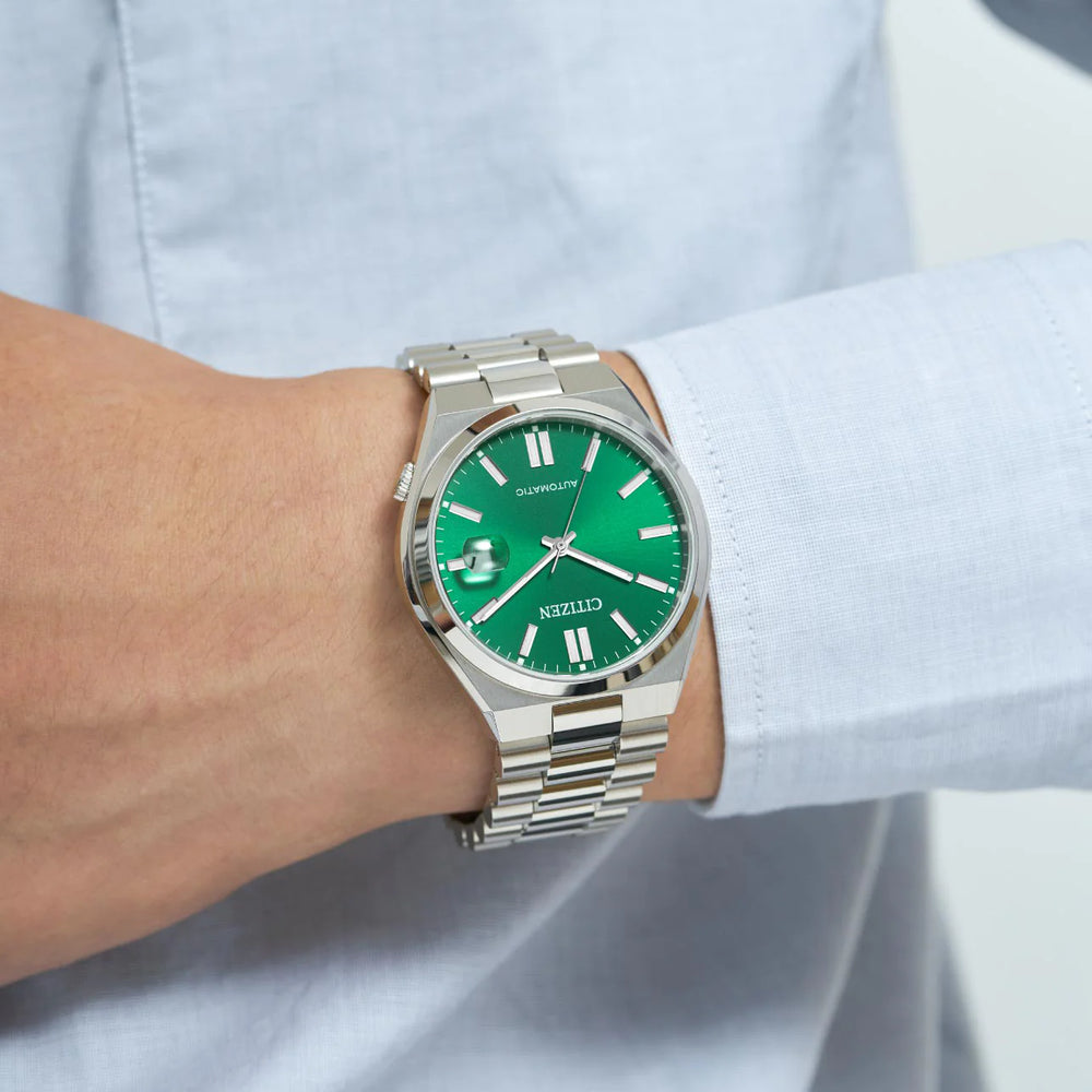 Citizen Men's Silver Stainless Steel, Green Dial | Nj0150-81x by i-watch