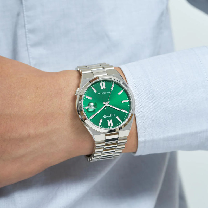 Citizen Men's Silver Stainless Steel, Green Dial | Nj0150-81x by i-watch