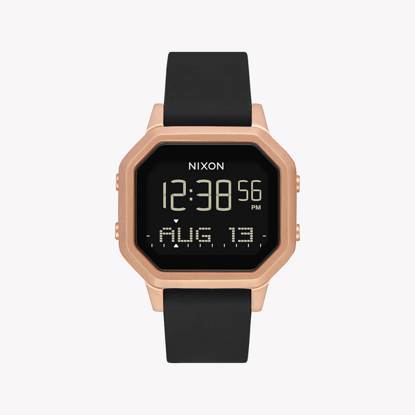 Nixon Women's Black Plastic Watch, Gold Rubber Band | A1211-1098 by i-watch