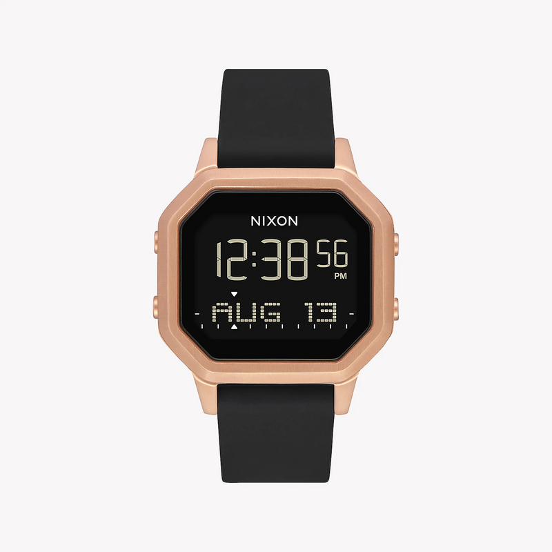 Nixon Women's Black Plastic Watch, Gold Rubber Band | A1211-1098 by i-watch