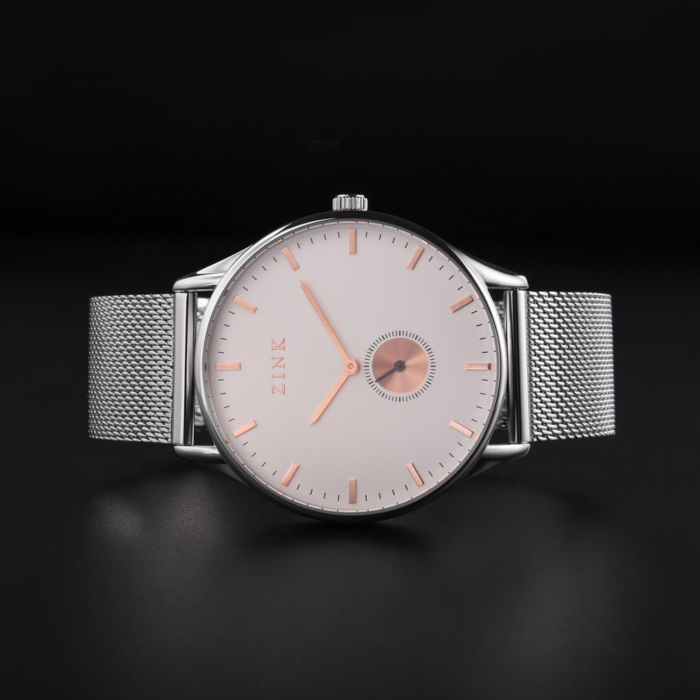 Zink Men's Stainless Steel Silver & Rose Gold Watch | Zk130g5ms-16r by i-watch
