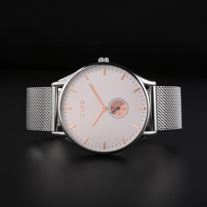 Zink Men's Stainless Steel Silver & Rose Gold Watch | Zk130g5ms-16r by i-watch