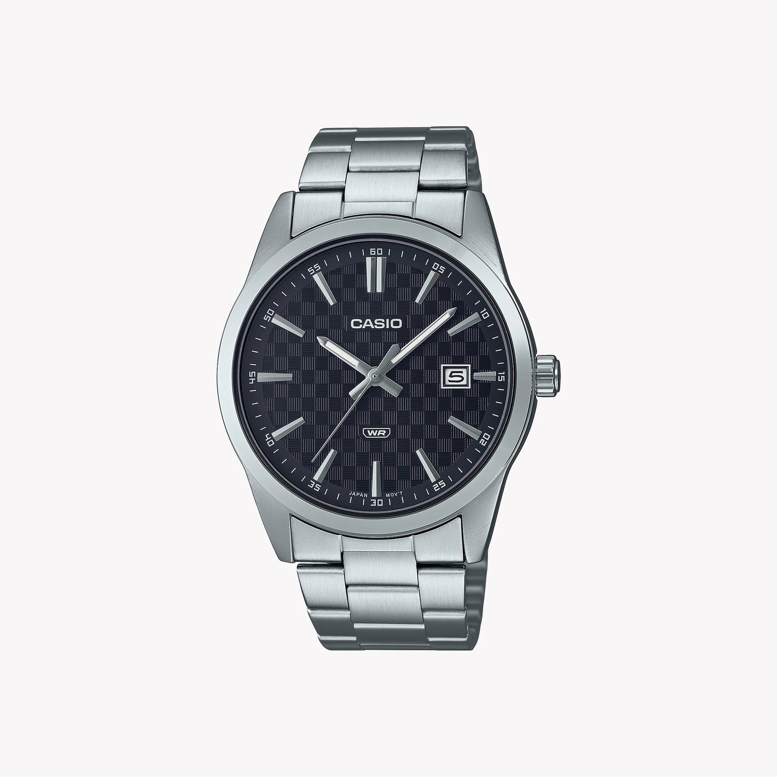 Casio Men's Stainless Steel Watch, Carbon Dial | Mtp-Vd03d-1a by i-watch